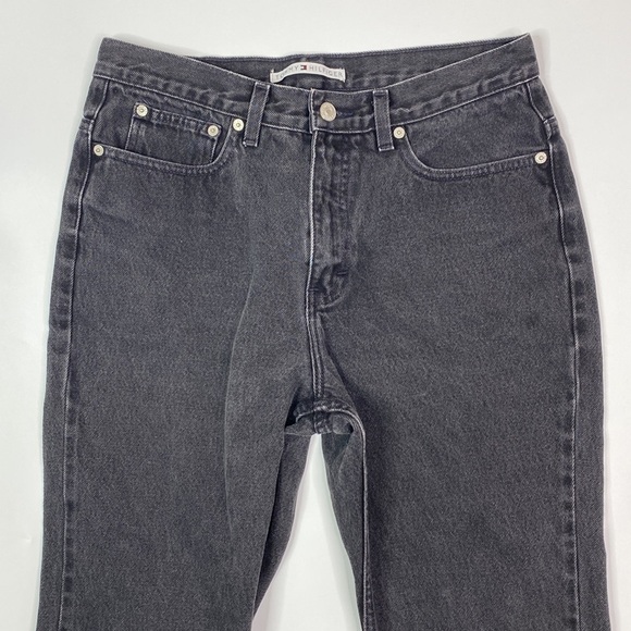 Vintage Tommy Hilfiger Black Bootcut Denim Jeans 30x30 - Picture 2 of 13